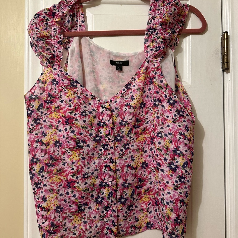 J. Crew Multicolor Floral Women's Blouse